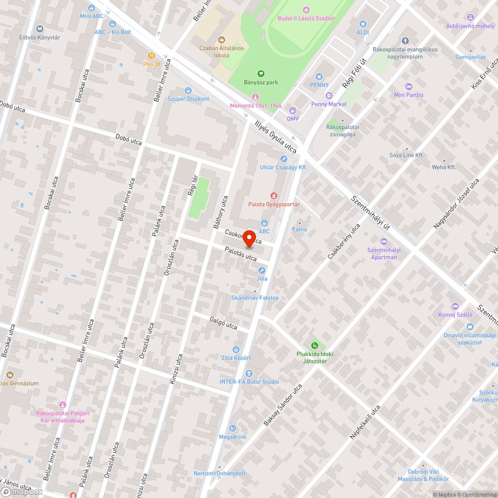 Elhagyott jármű bejelentés helye