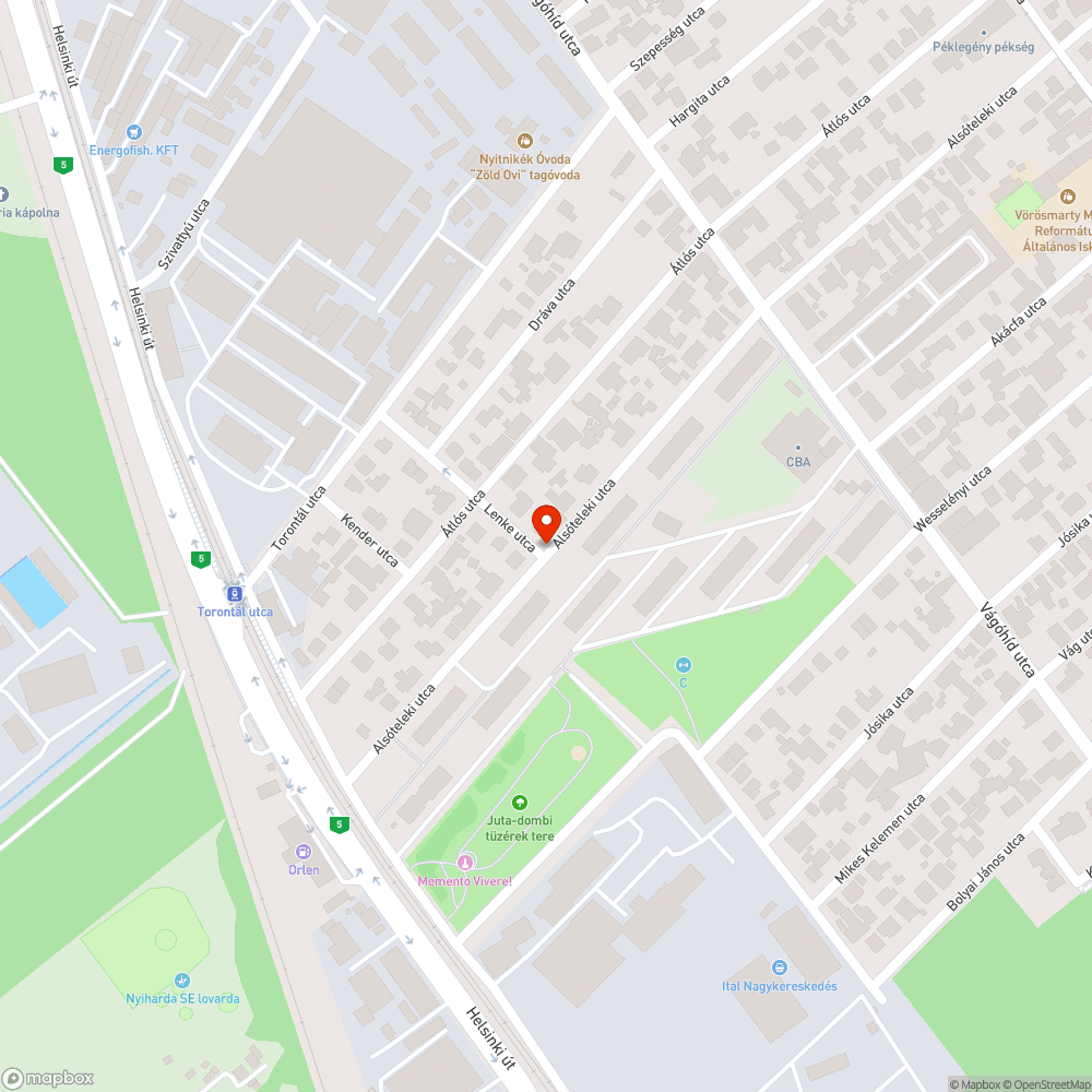 Elhagyott autók (7 darab) bejelentés helye