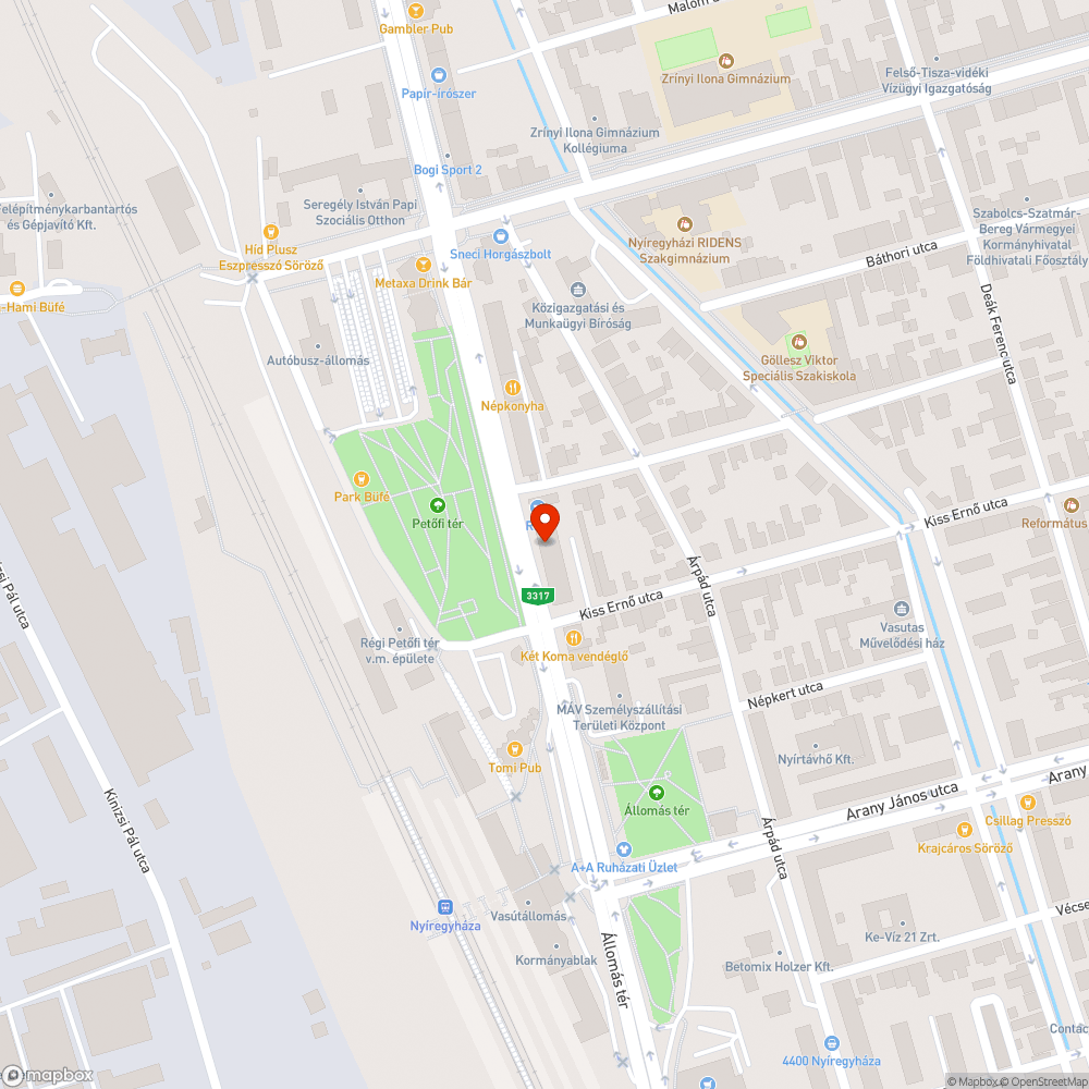 Petőfi u. 20 - sérült fedlap bejelentés helye