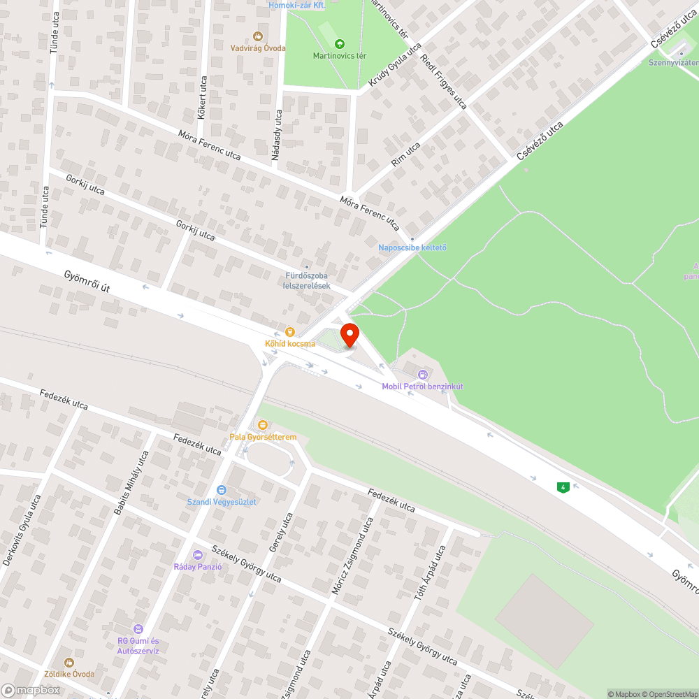 rongált megállótábla bejelentés helye