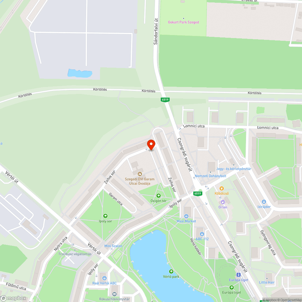 Elhagyott autó bejelentés helye