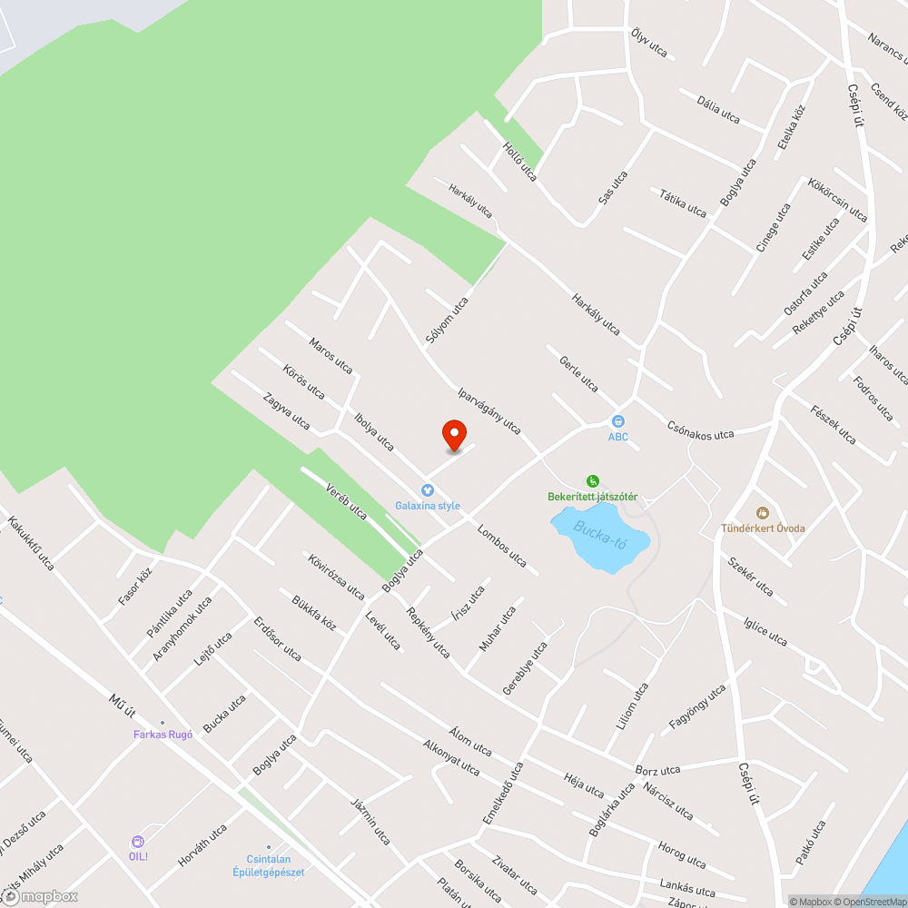 Kátyú bejelentés helye