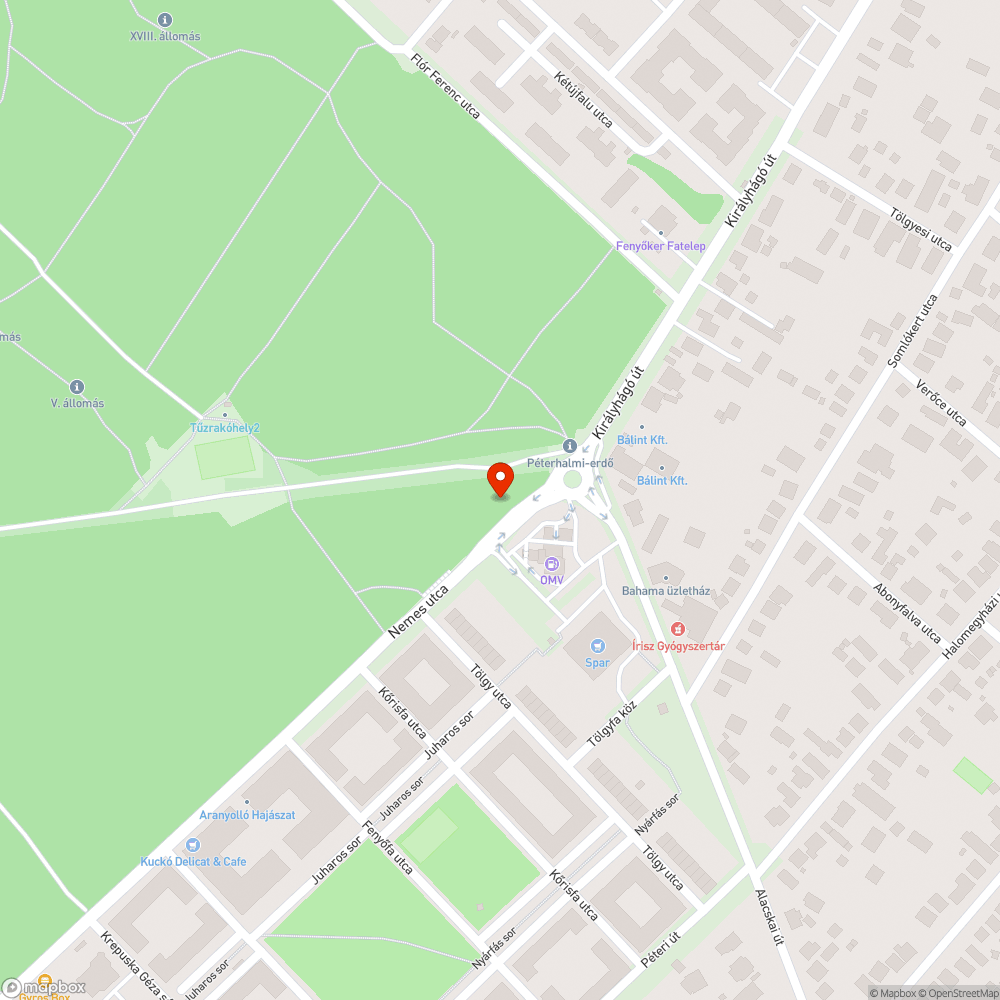 Megsüllyedt buszöböl bejelentés helye