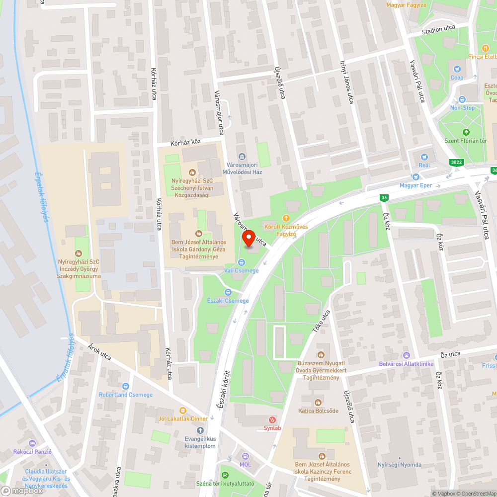 Sérült aknafedél - Északi körút 19 bejelentés helye