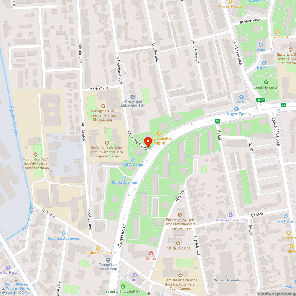 Sérült fedlapok a bicikliúton bejelentés helye