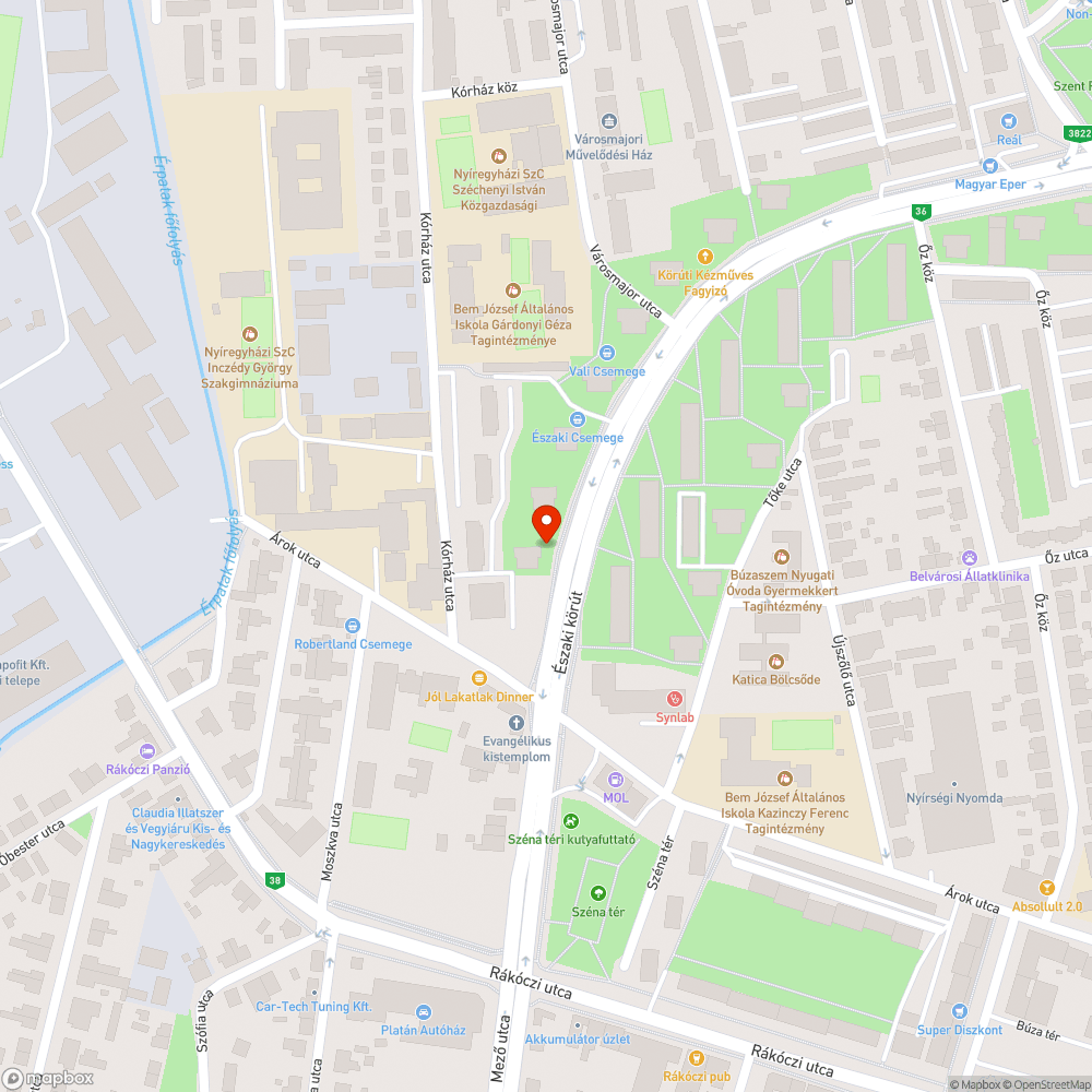 Sérült aknafedő bejelentés helye