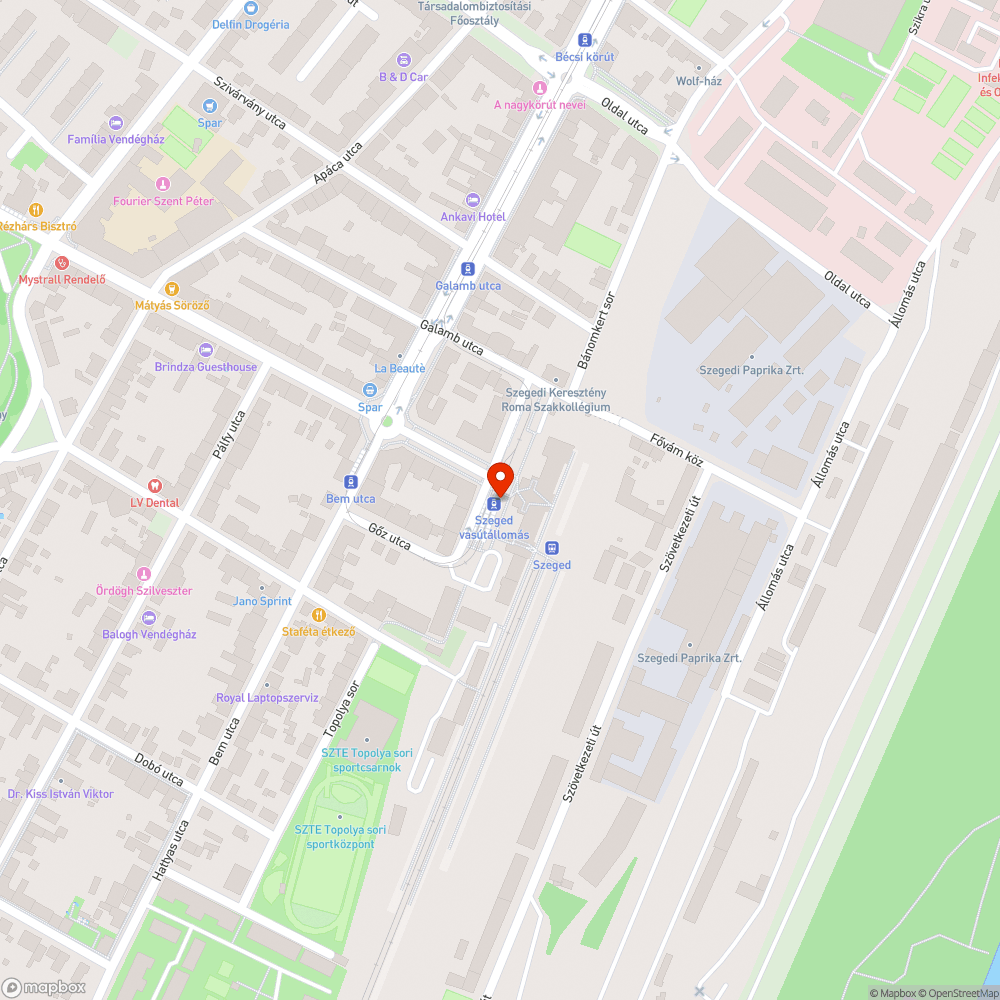 Átszállási kapcsolatok megjelenítése bejelentés helye