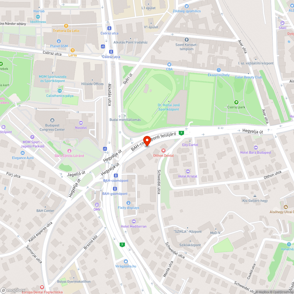 BAH csomóponti felüljáró bejelentés helye