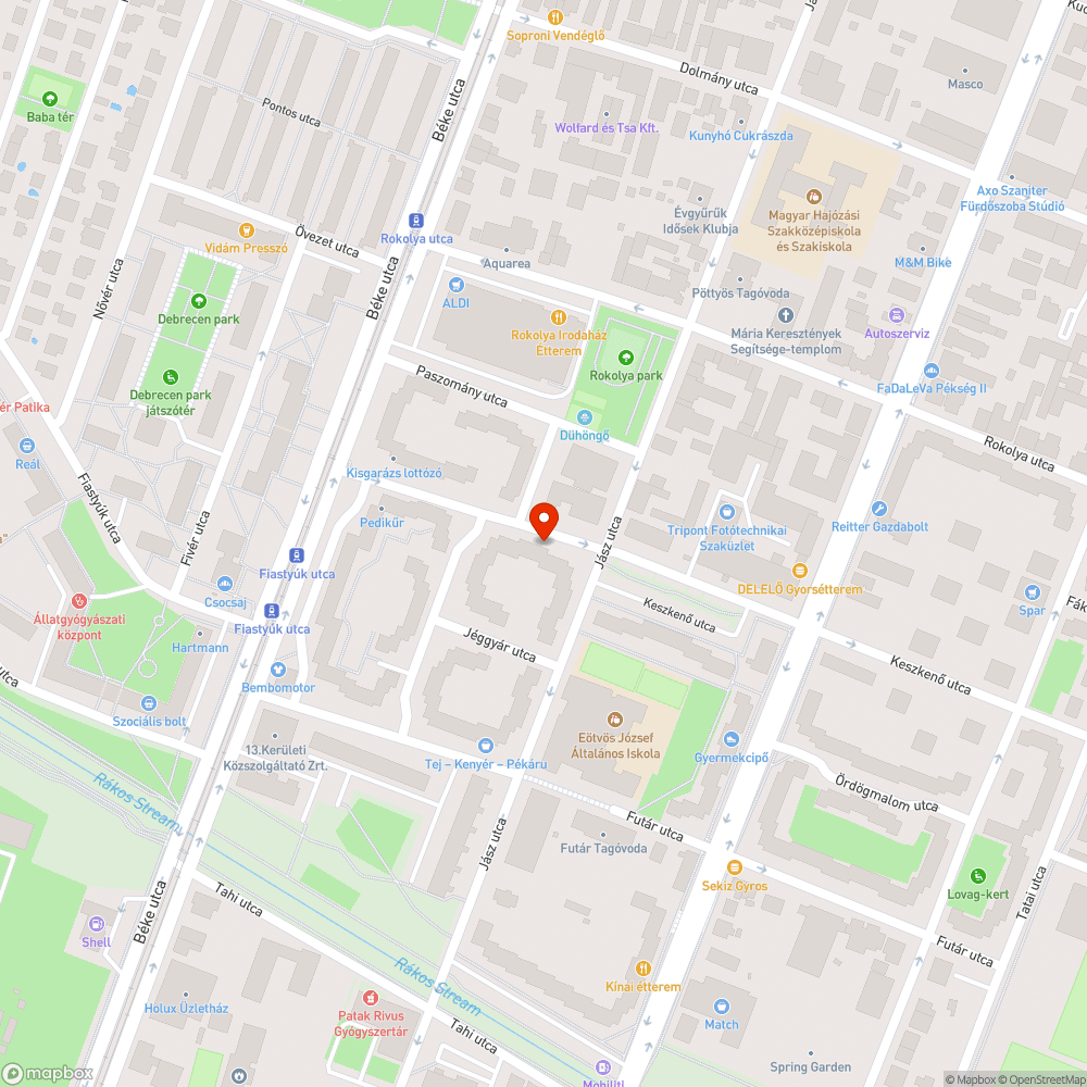 Kiszáradt fa bejelentés helye