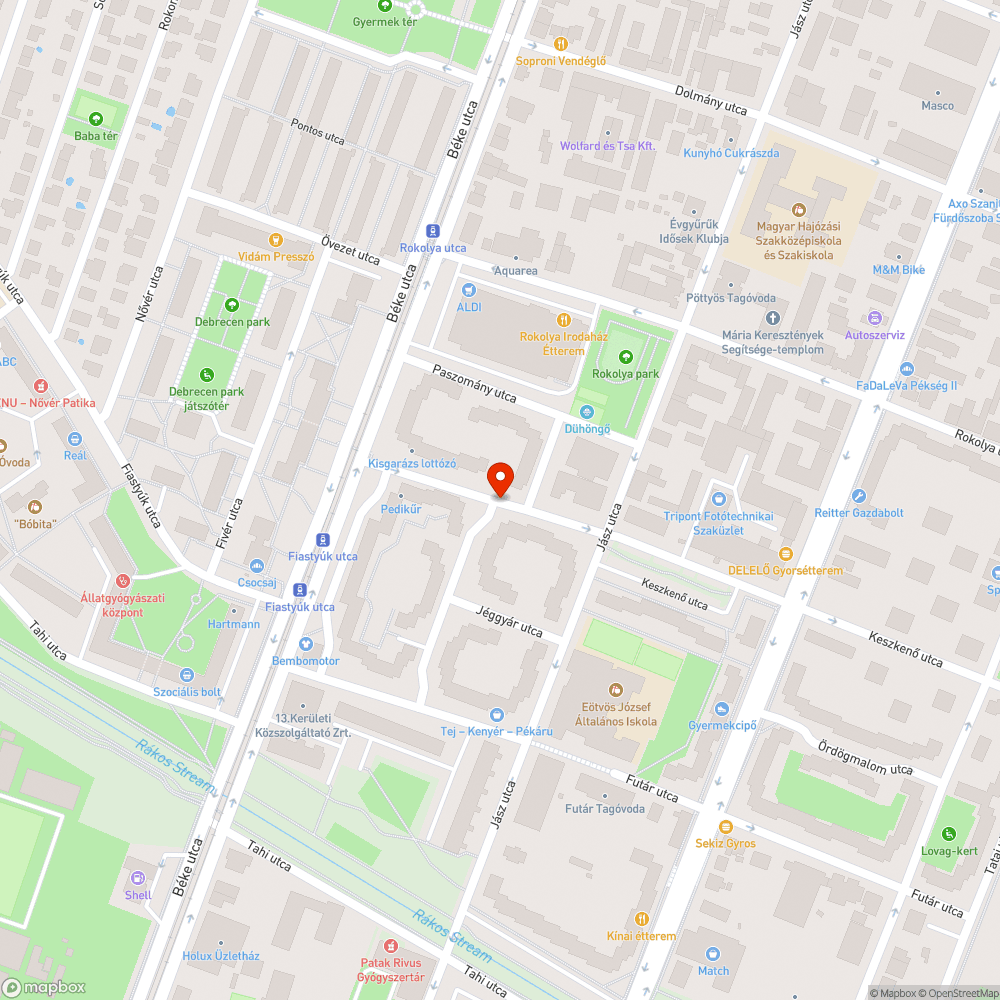 Kiszáradt fa bejelentés helye