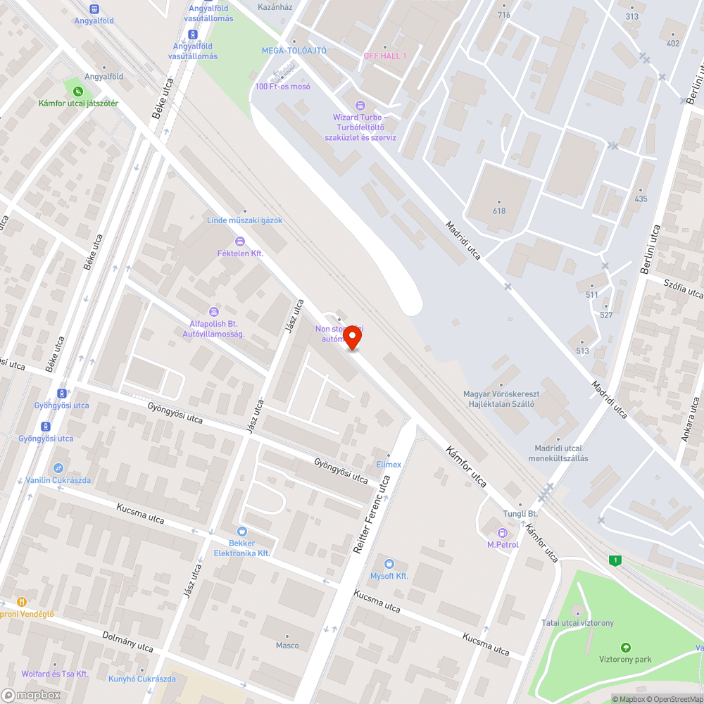 Kiszáradt fa bejelentés helye