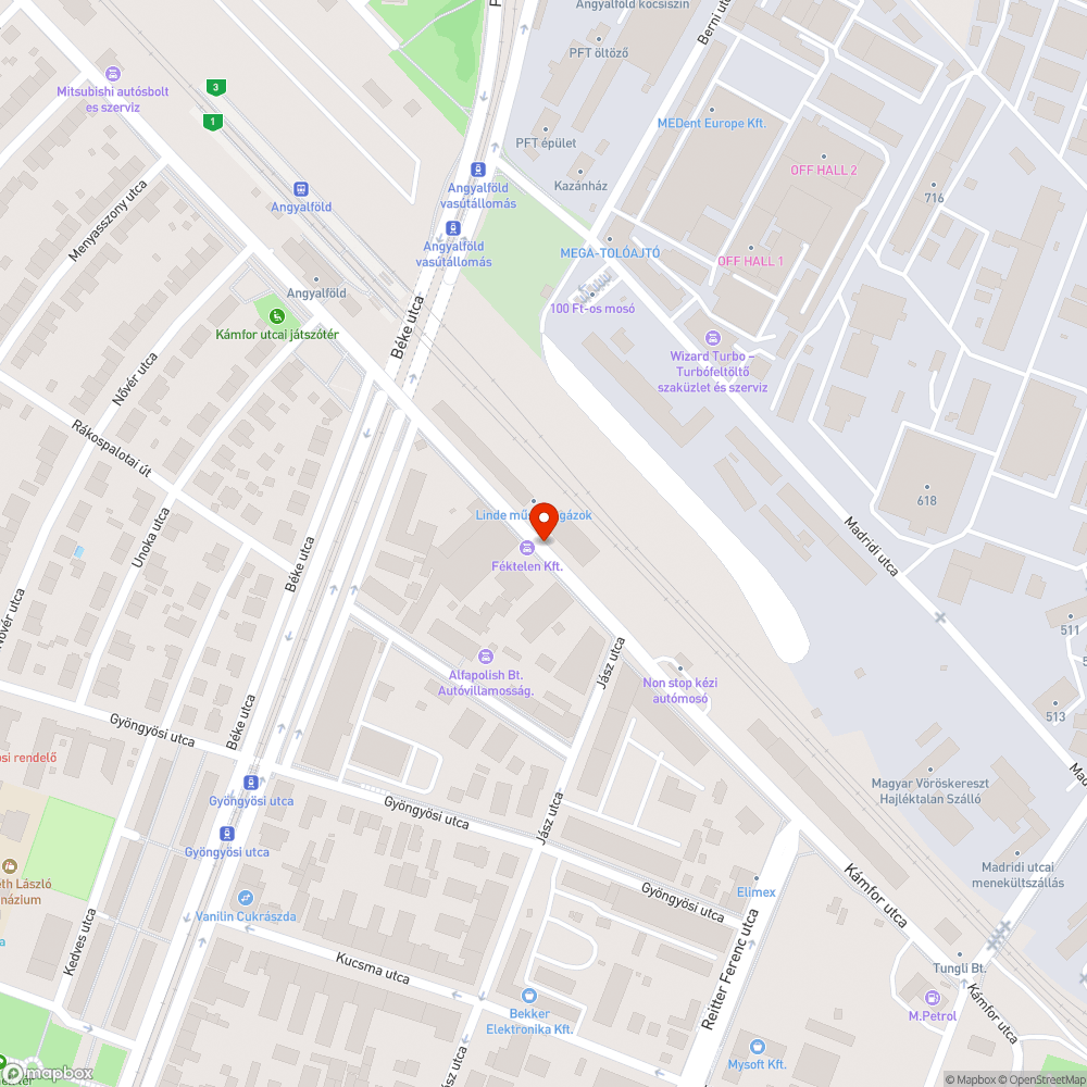 Kiszáradt fa bejelentés helye