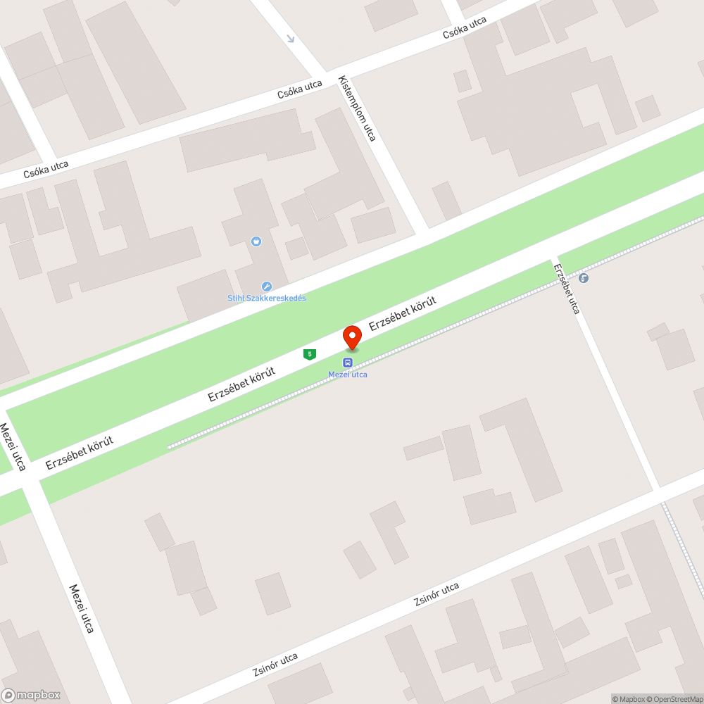 21 buszmegálló Mezei úti megálló bejelentés helye