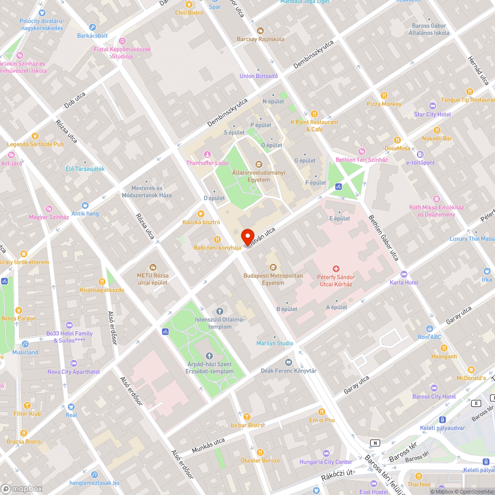 Kátyúk bejelentés helye