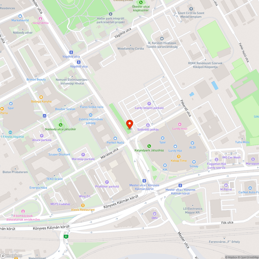 Lekopott és elferdült utcanévtábla bejelentés helye