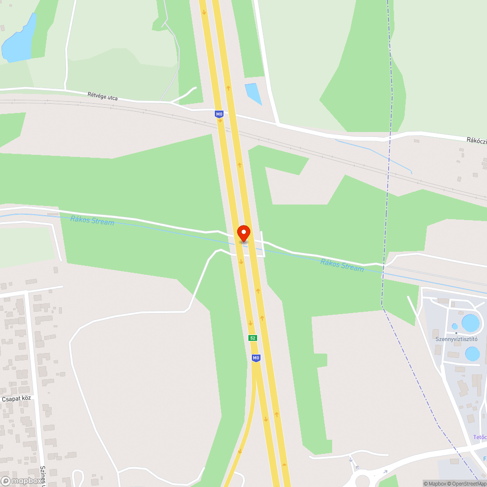 Szemét az M0-s alatt bejelentés helye