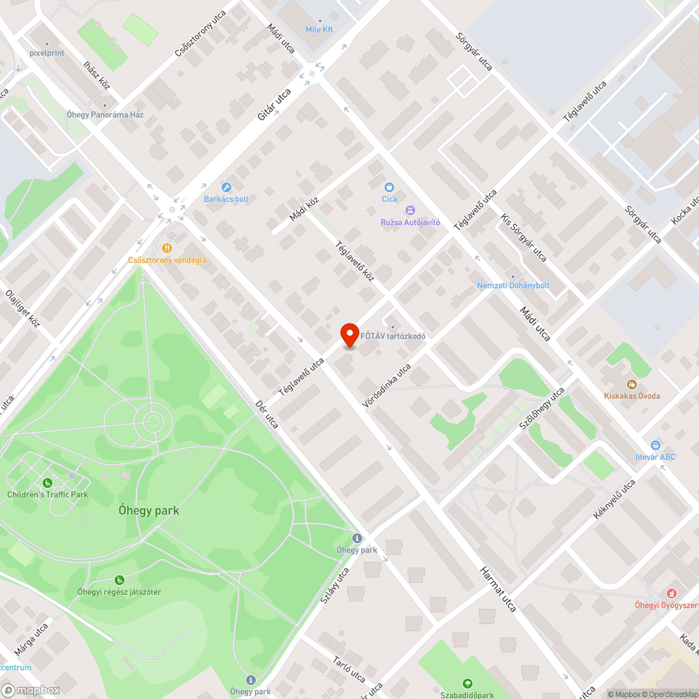 Elhagyott autó bejelentés helye