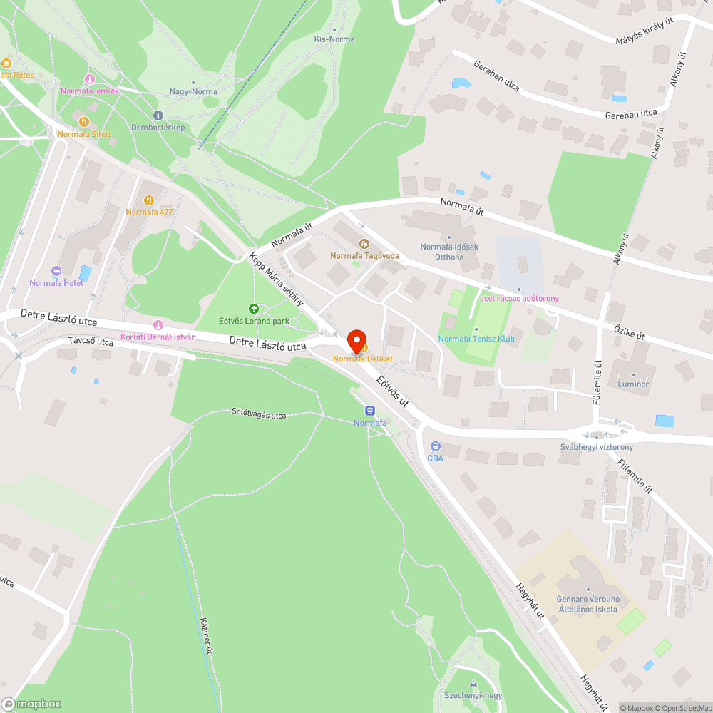 Lelógó ágak - Normafa bejelentés helye