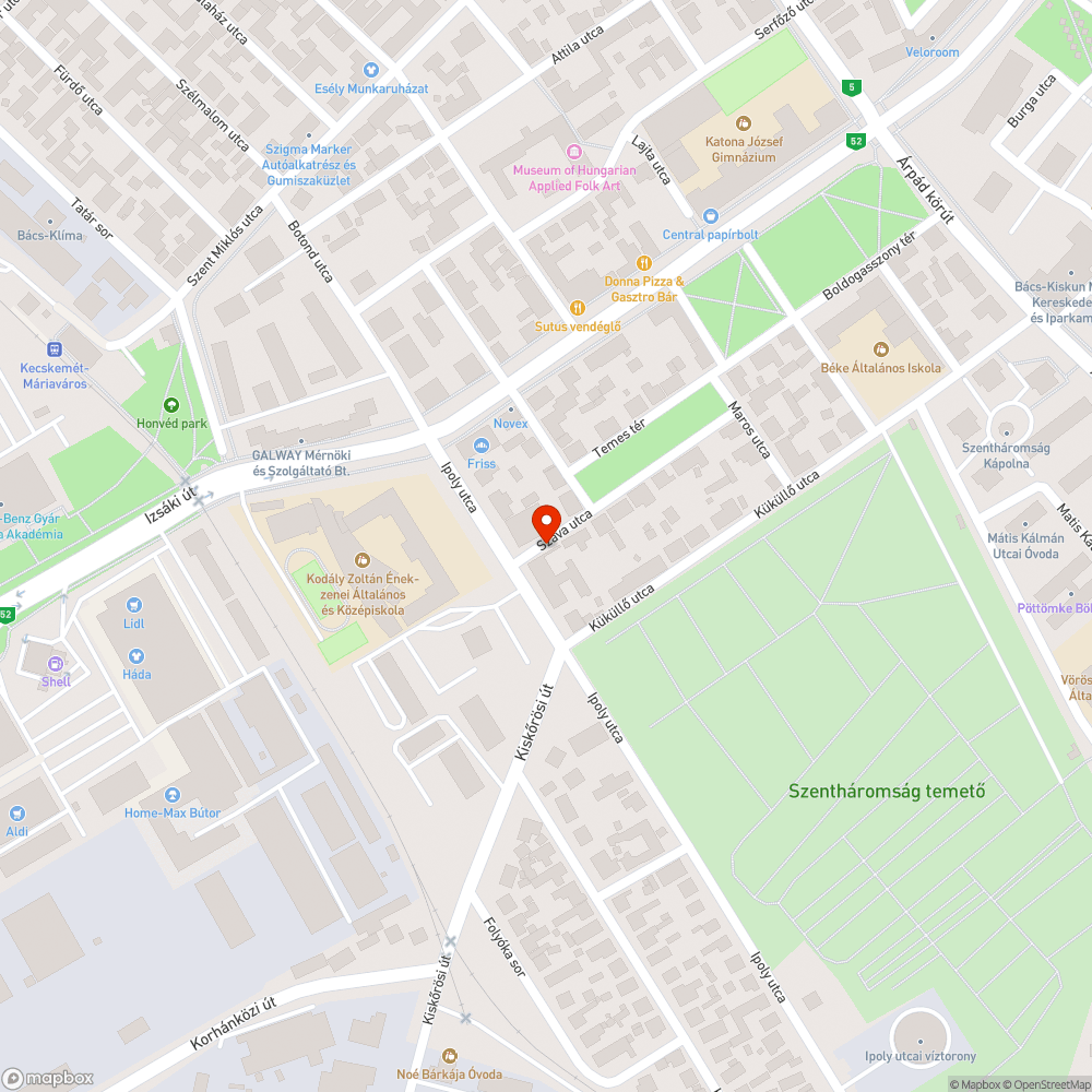 Eltömődött lefolyó bejelentés helye