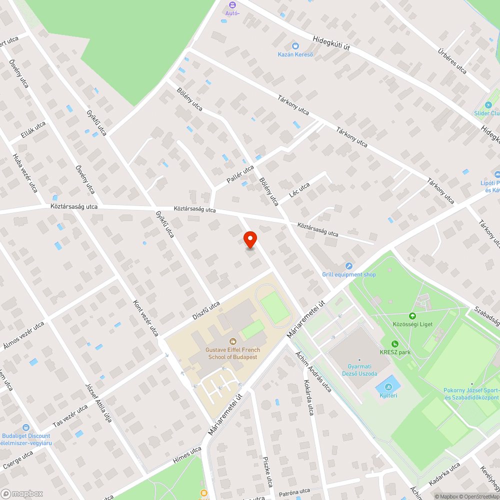 Forgalom lassító bejelentés helye