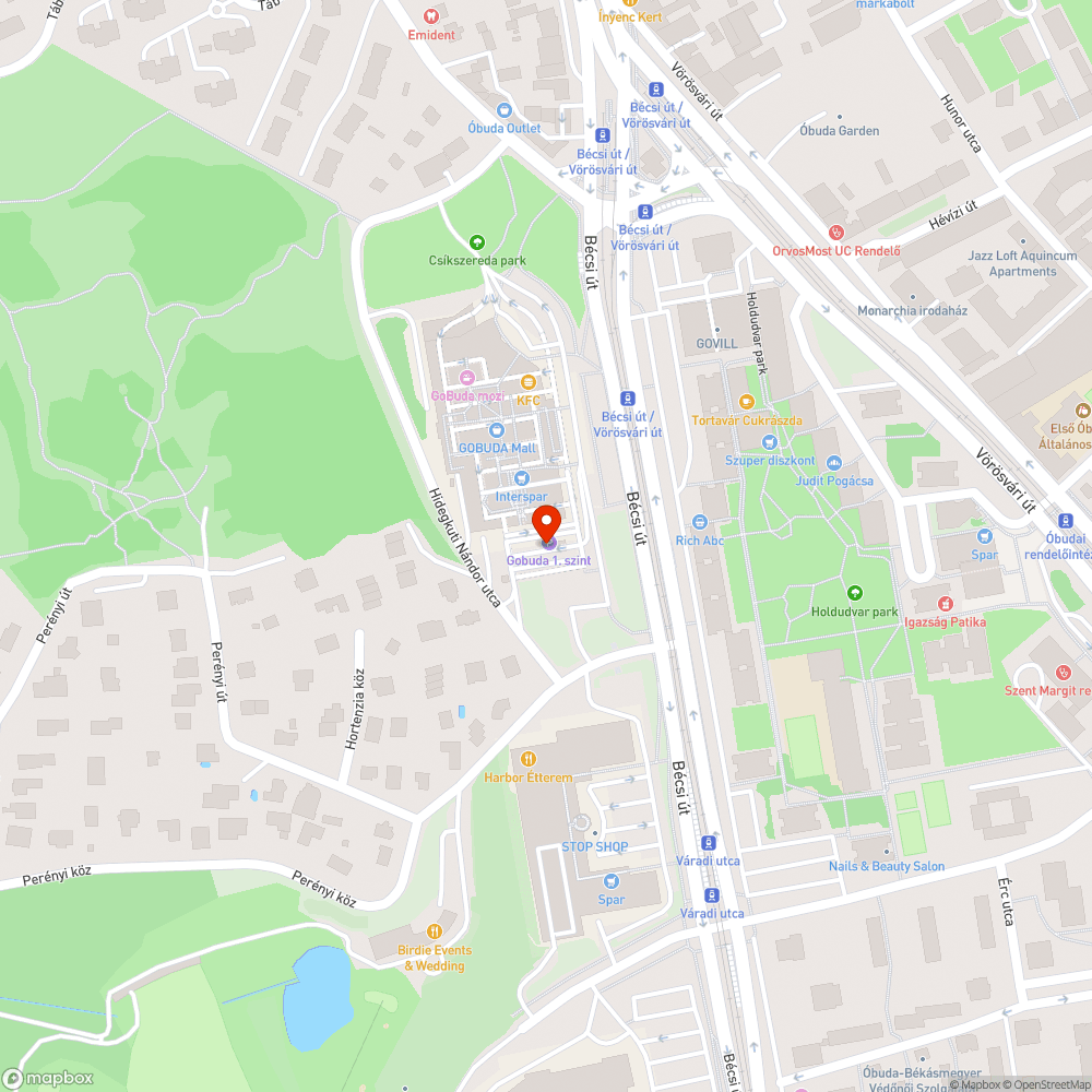 Gobuda rossz állapotú parkoló bejelentés helye