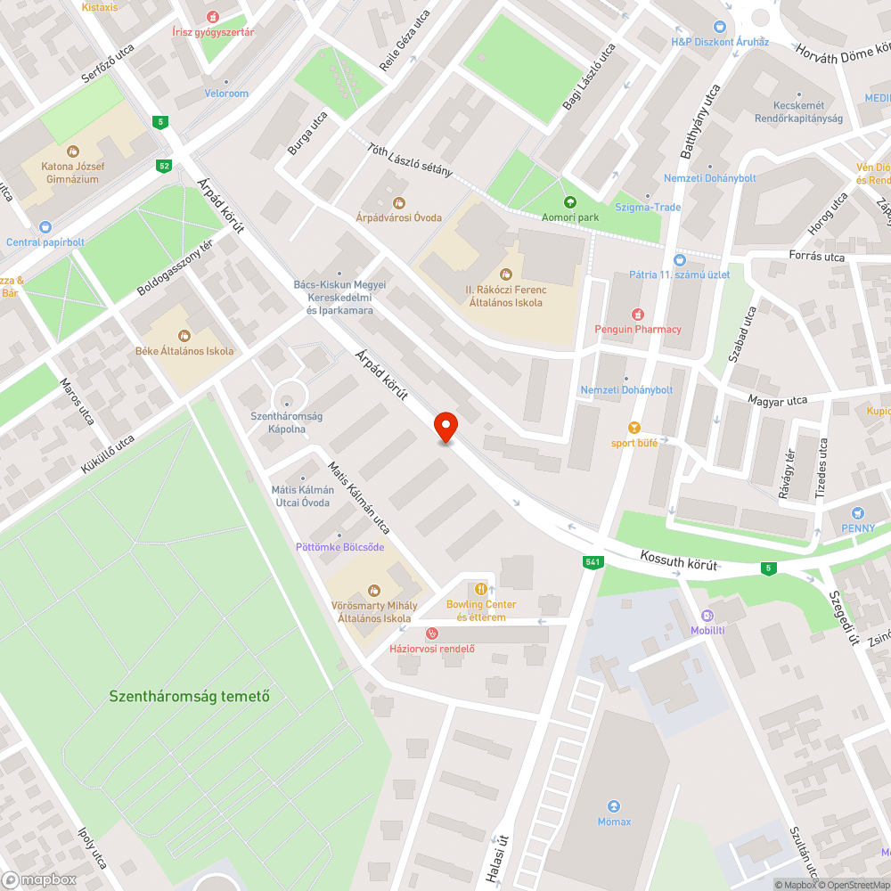 Sérült járda bejelentés helye