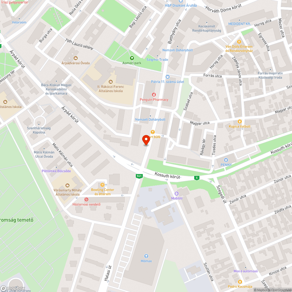 Megsüllyedt víznyelő bejelentés helye