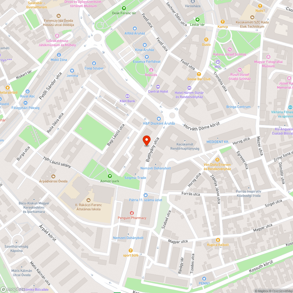 Sérült pad bejelentés helye