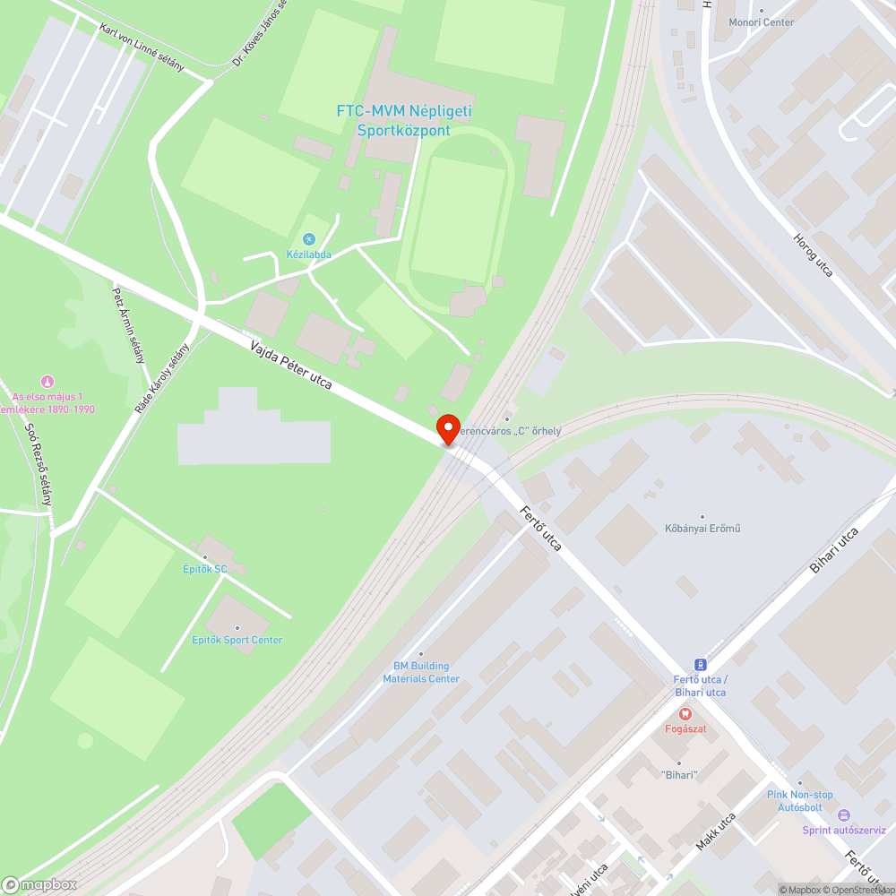 Gyalogos lámpa nyomógomb bejelentés helye