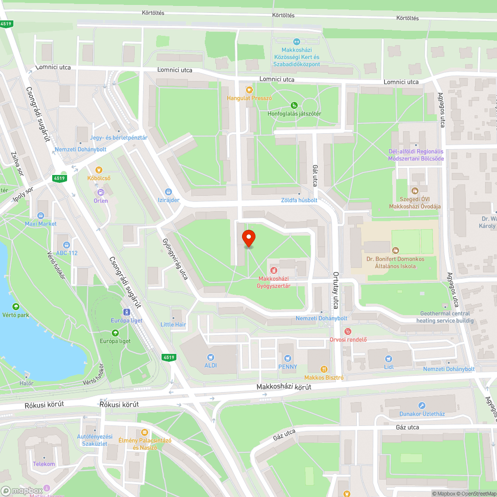 Zöldterületen való folyamatos parkolás bejelentés helye