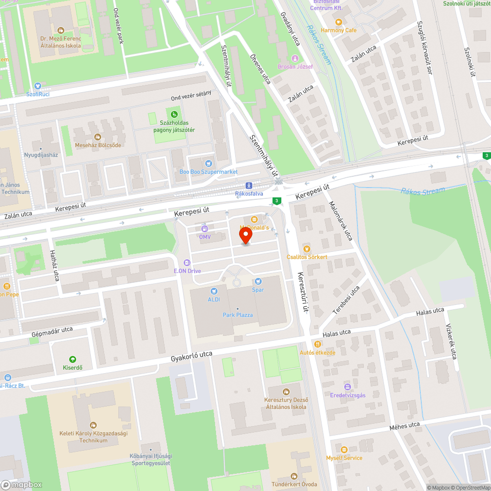 Elhagyott jármű bejelentés helye