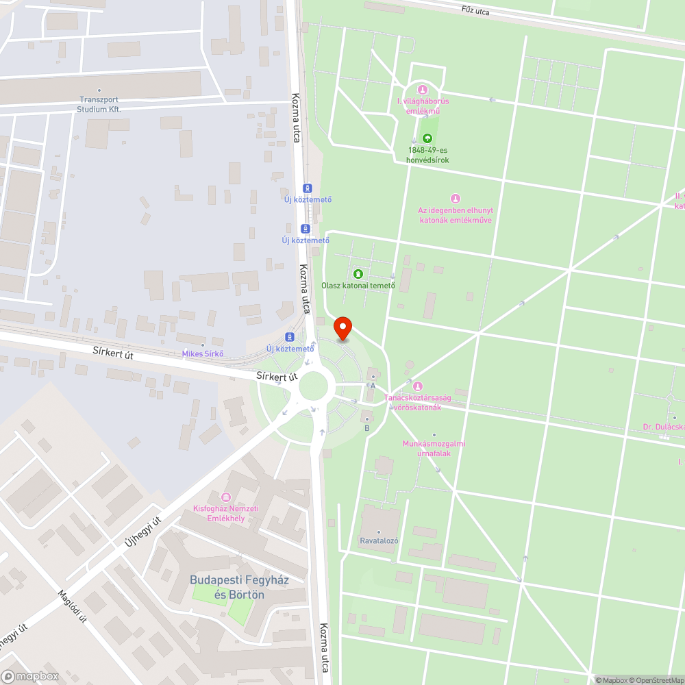 Nagyon elkopott padok az Új Köztemetőnél bejelentés helye