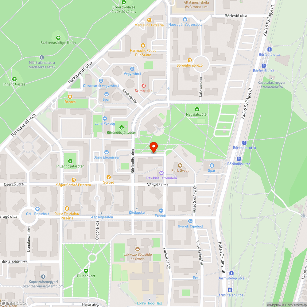 Üres fahely és letérkövezett fahelyek bejelentés helye