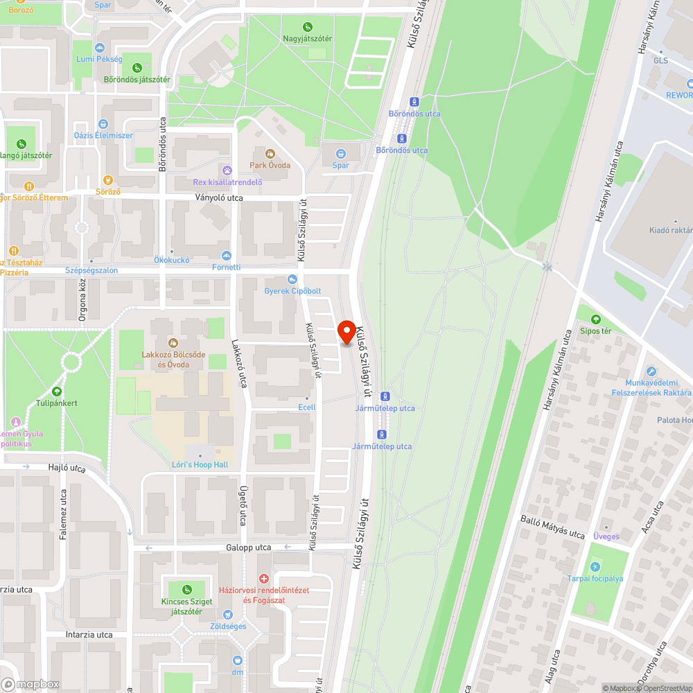 Elhanyagolt terület a Külső Szilágyi úti parkolóban bejelentés helye