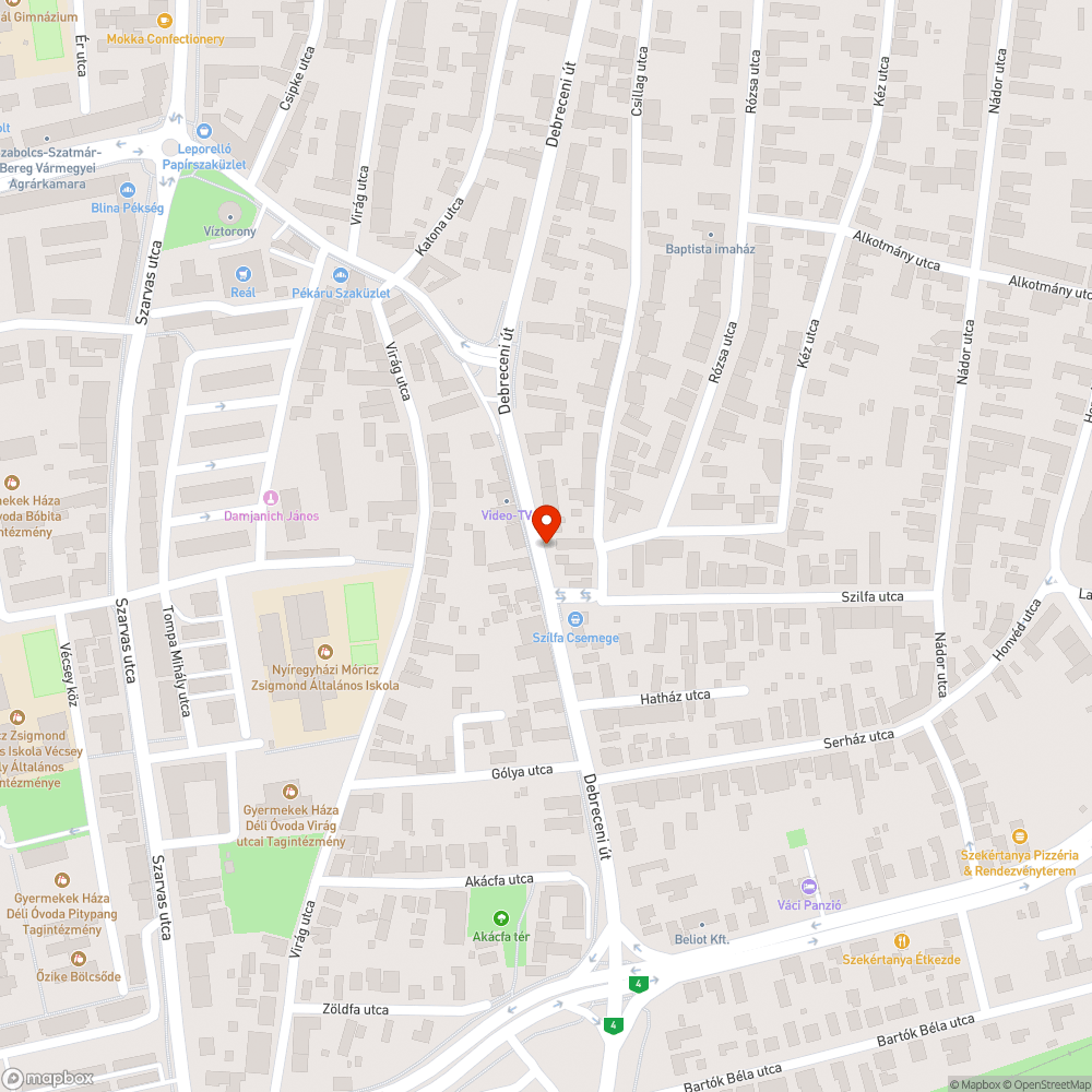 Folyamatosan szemetes utca bejelentés helye