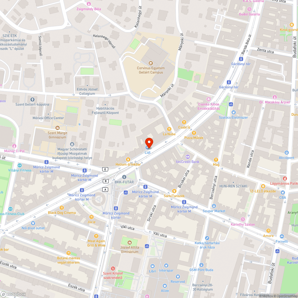 Kiszáradt fa bejelentés helye