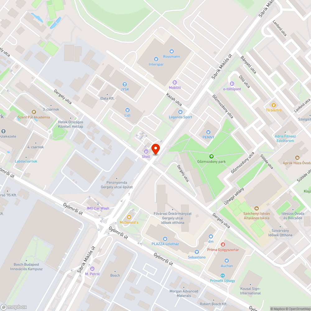 Csattogó csapadék víznyelő bejelentés helye