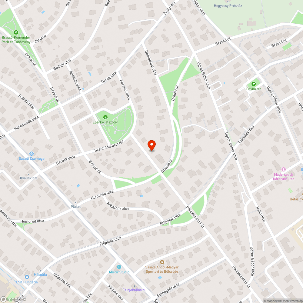 Járdaszakasz javítása bejelentés helye