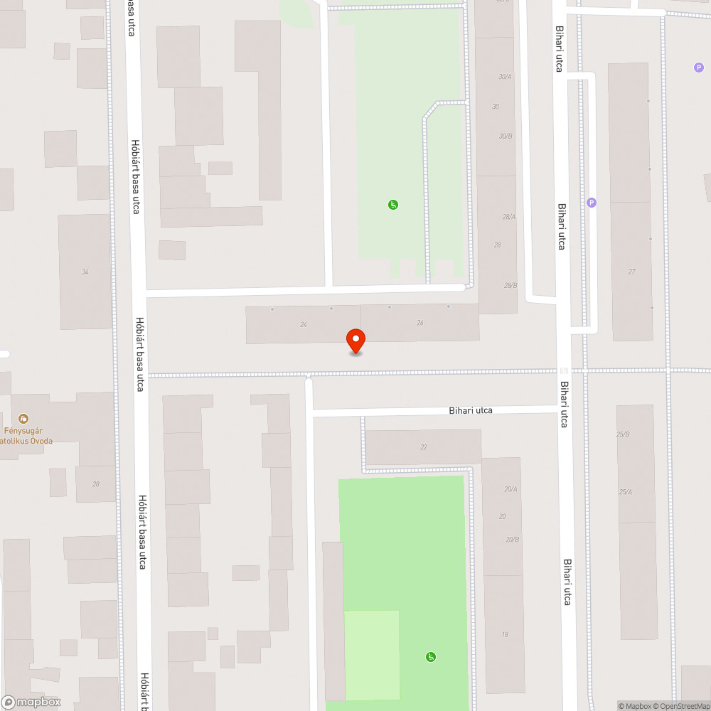 Leszakadt faág bejelentés helye