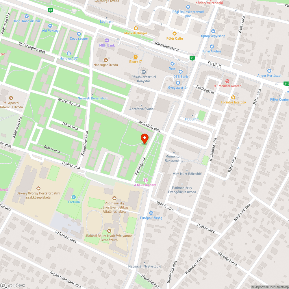 Sérült pad bejelentés helye