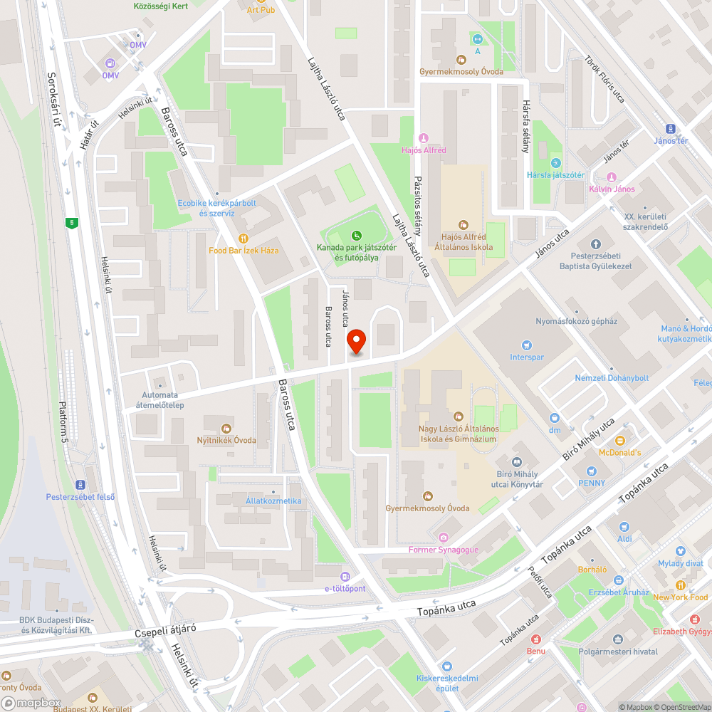 Kátyú fekvőrendőrnél bejelentés helye