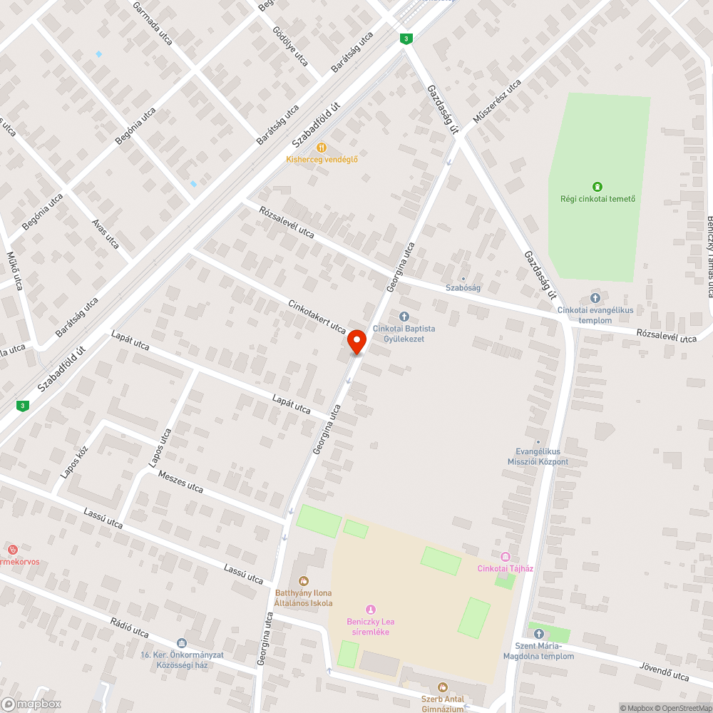 Balesetveszélyes kátyú bejelentés helye