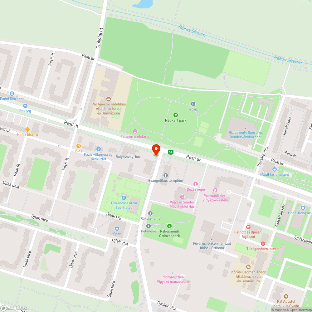 Óriási kátyú lejtő alján bejelentés helye