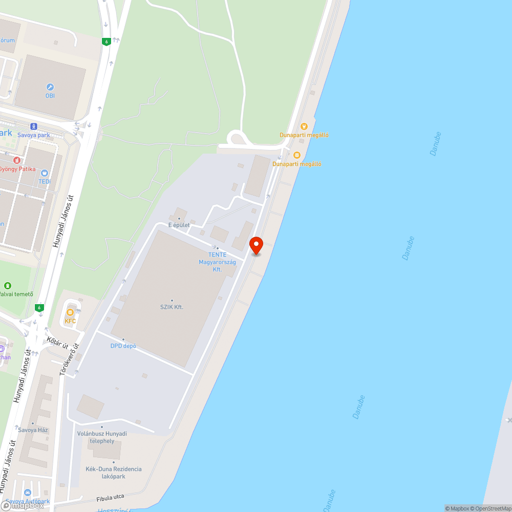 Dunaparti tárgyak bejelentés helye