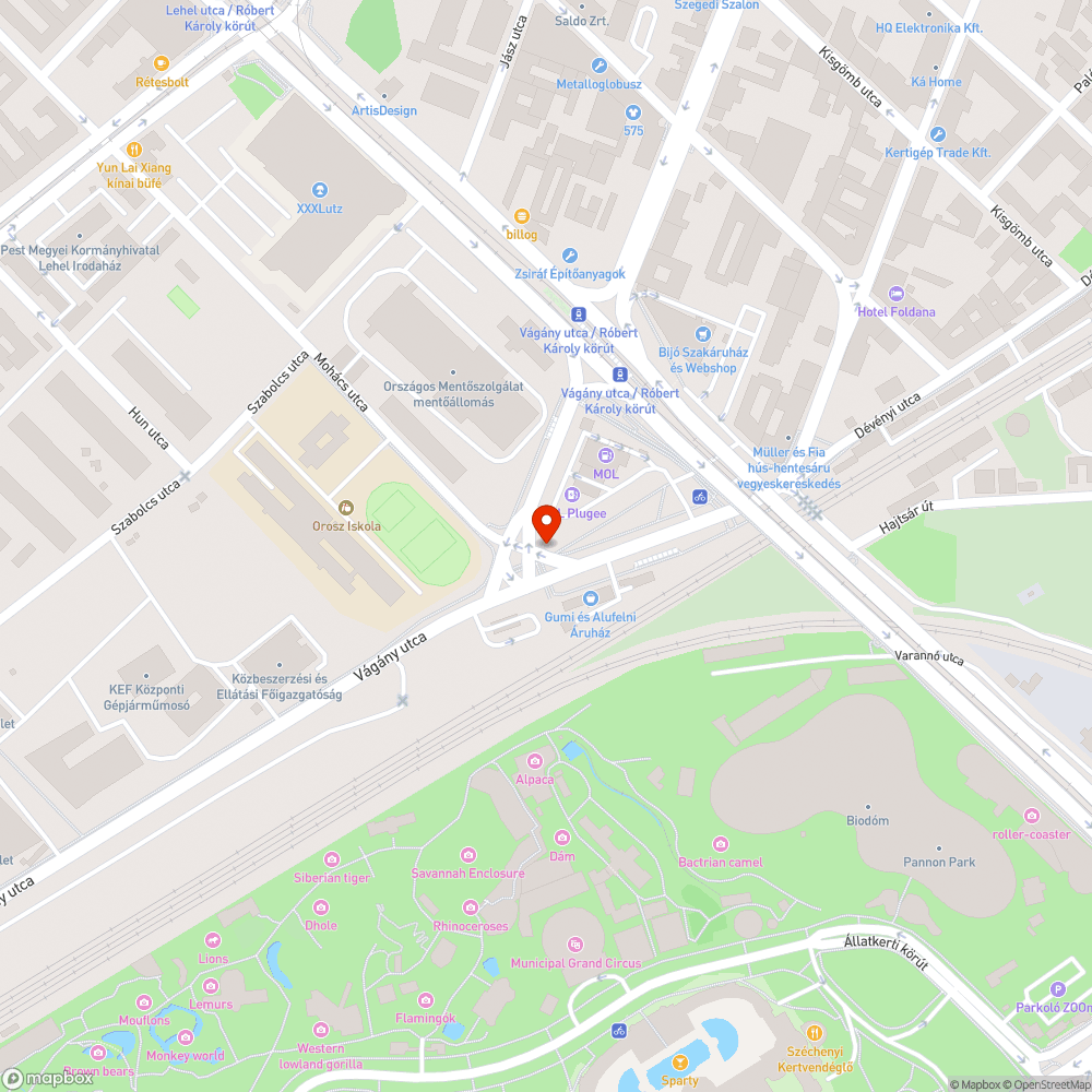 Lekopott gyalogosátkelő bejelentés helye