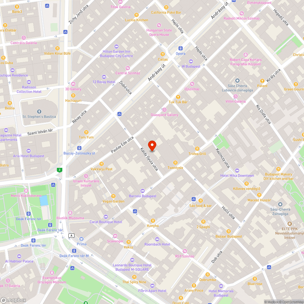 Úthiba bejelentés helye