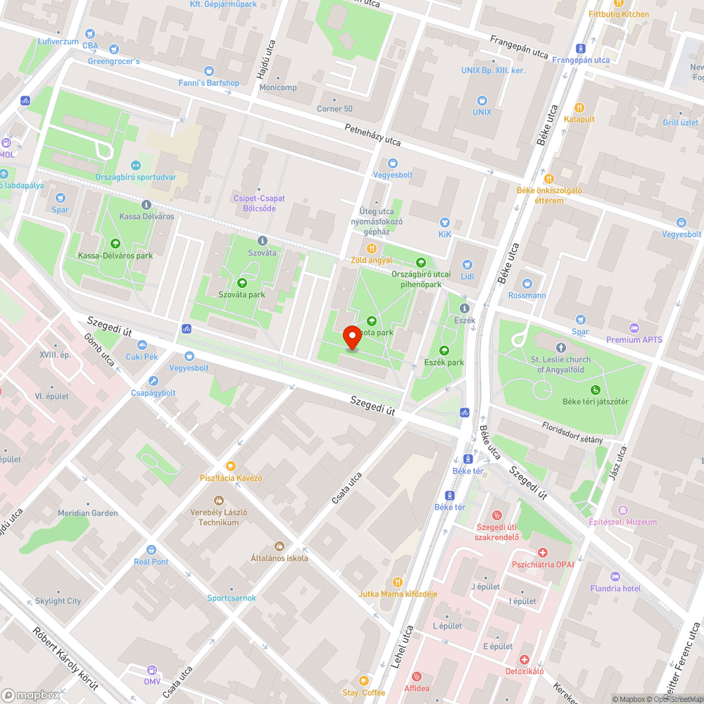 Kiszáradt fa bejelentés helye