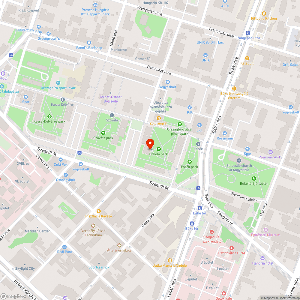 Kiszáradt fa bejelentés helye