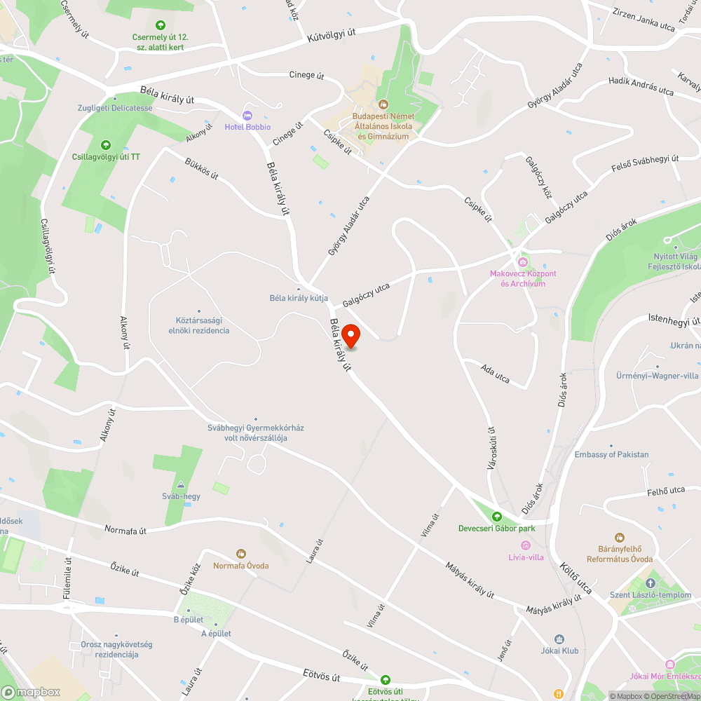 Szekrény út felőli oldala hiányzik bejelentés helye