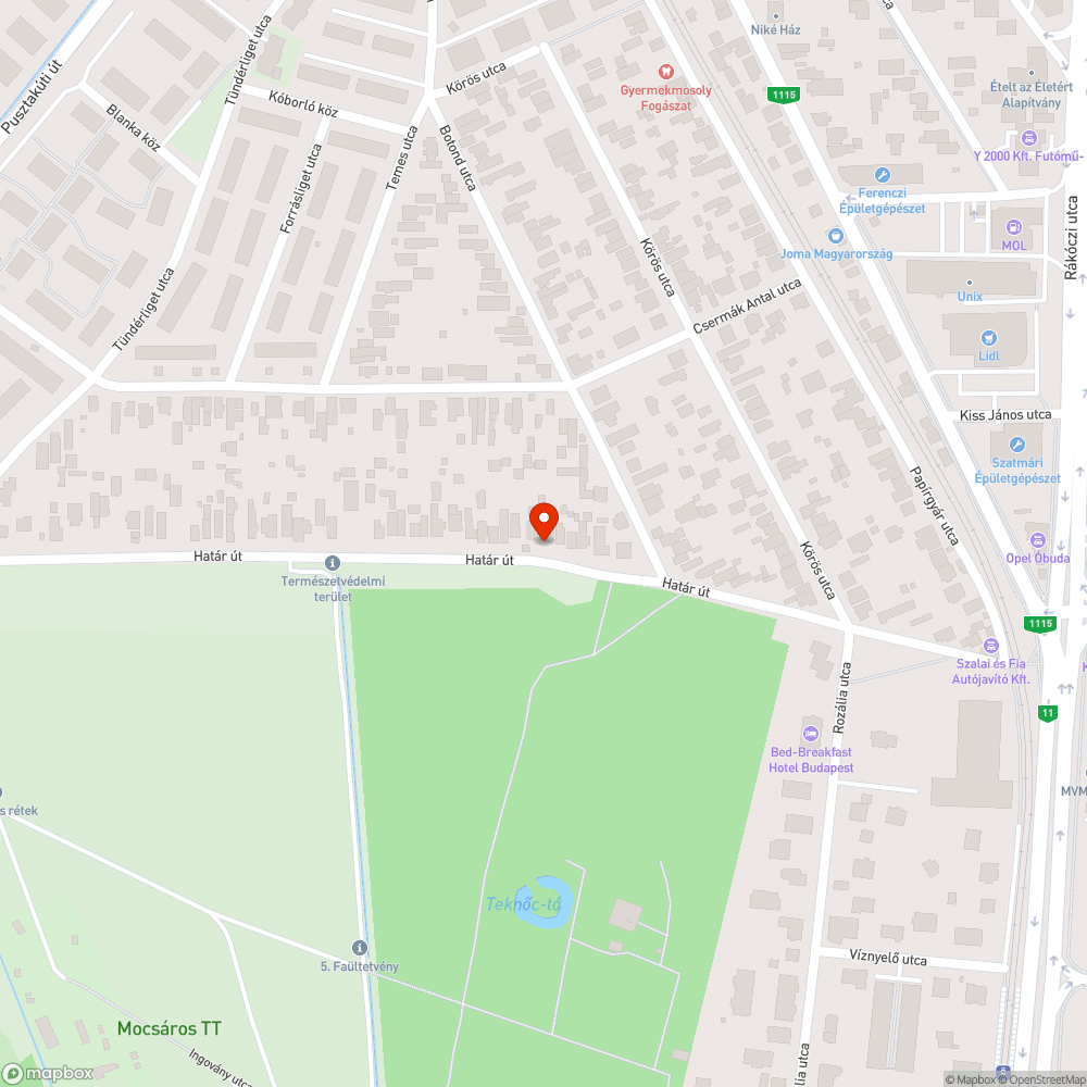 Zöldhulladék az óbudai Határ úton bejelentés helye